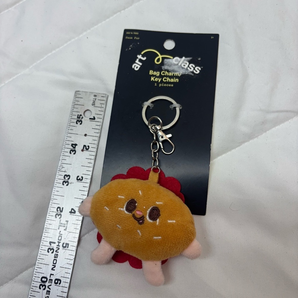 NWT Art Class cute little hamburger Charm Key Chain bag charm - Picture 3 of 4